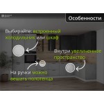 Угловая под потолок серого цвета модульная кухня с 2 пеналами | 3,8*1,8 метра Фенис-008