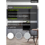 Угловая кухня неоклассика с полупеналом серого цвета | Гарда-12