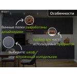 Кухня прямая модульная Квадро-11 Темно-серая
