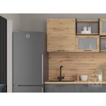 Прямая кухня Лофт-01 Верх под дерево - низ под Бетон