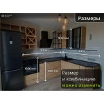 Угловая кухня под дерево с полупеналом | Лофт-34