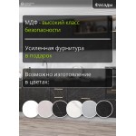 Кухня под черный гранит с рифлеными фасадами и полупеналом | 2.8 метра Монца 007