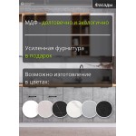 Кухня белый верх - серый бетон с пеналом и открытыми полками | 3.6 метра Монца/Лофт 009