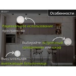 Светлая кухня под мрамор с антресолями и пеналами по бокам | 4 метра Монца/Ройс 016 остров 2 м.