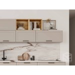Модульная кухня в серо-коричневых тонах с пеналами | 3,6 метра Перо-012