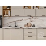 Модульная кухня в серо-коричневых тонах с пеналами | 3,6 метра Перо-012