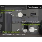 Угловая модульная кухня ванильного цвета | 2,4*1,5 метра Ройс-042