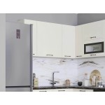 Угловая модульная кухня ванильного цвета | 2,4*1,5 метра Ройс-042