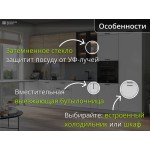 Белая модульная кухня с верхними шкафами под дерево и 2 пеналами | 3,8 метра Лофт/Ройс-050