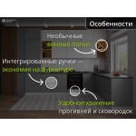 Современная кухня без ручек с окном без верхних шкафов | 3.2*2.1 метра Тренто-003