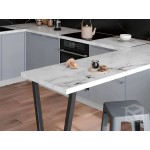 Кухня с интегрированными ручками и барной стойкой | 3.2*2.8 метра Тренто-008