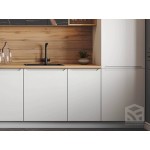 Модульная кухня с антресолью белого цвета без ручек | 3.7 метра Тренто-Ройс-018