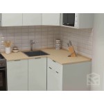 Угловая компактная модульная кухня белого цвета | 2*1,2 метра Флэт-010