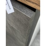 Угловая модульная кухня с высокими шкафами под дерево и бетон | 1.9*2.4 метра Флэт-002