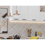 Угловая модульная кухня белого цвета с тонкой рамкой | 3*2.2 метра Фрейм-007