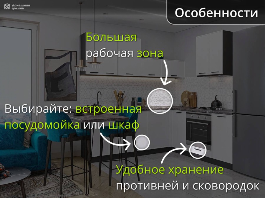 Модульная кухня с темным корпусом угловая белого цвета | 3*2.2 метра Фрейм-009