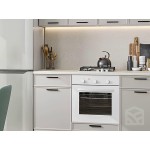 Современная кремовая кухня с высокими шкафами — бесплатный 3D-проект