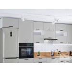 Прямая кухня в стиле модерн с пеналом – матовая ПЭТ, бесплатный 3D-проект