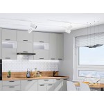 Прямая кухня в стиле модерн с пеналом – матовая ПЭТ, бесплатный 3D-проект