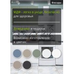 Мини кухня верхние шкафы мятного цвета - нижние белого | 1 метр Фьюжн-008