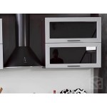Кухня прямая с островом модульная Глетчер Гейнсборо Силк