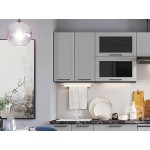 Светло-серая модульная кухня в стиле модерн