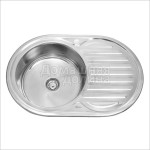 Мойка для кухни из нержавеющей стали врезная SINKLIGHT N 7750 L 0.8/180 1P полированная левая