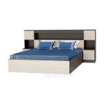 Кровать с закроватным модулем Бася КР-552 1.6м Дуб белфорд